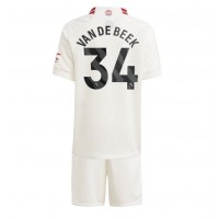 Manchester United Donny van de Beek #34 3rd trikot Kinder 2023-24 Kurzarm (+ Kurze Hosen)